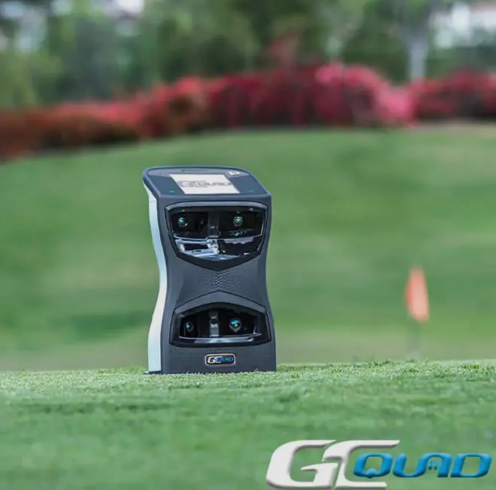 Foresight GCQuad launch monitor on a golf course